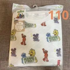 【64】110 ユニクロ UNIQLO 長袖 パジャマ　キルト　セサミストリート