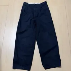 ユニクロ JW ANDERSON タックワイドチノ ネイビー 73