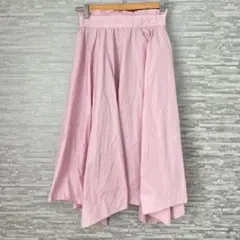 【NICE CLAUP】ピンク＊フレア　ロングスカート＊ウエストゴム♪