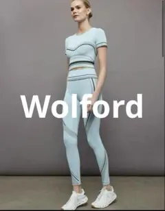 Wolford ウォルフォード リブ編み ストライプ 半袖Tシャツ