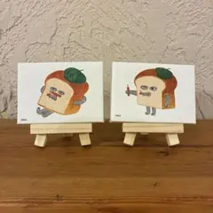 パンどろぼう展　限定　トレーディングミニキャンバス　2個セット