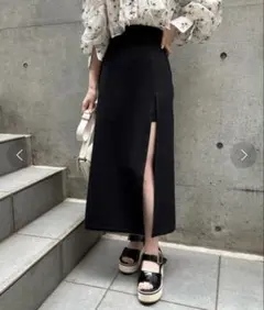 NICE CLAUP レースアップ スリットスカート