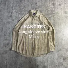 HANG TEN ハンテン チェックシャツ コットン 長袖 ベージュMサイズ相当のサムネイル