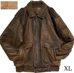 【大きいサイズ×羊革】本革 ラムレザーシングルライダースジャケット ブラウンXL