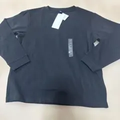 新品 ユニクロ フリース クルーネックTシャツ ブラック 長袖カットソー 140