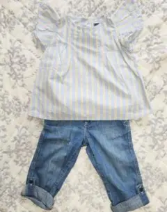 ベビーギャップ baby Gap 95 ジーンズ ブラウスセット