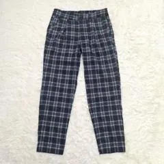 メンズ　チェックタックパンツ　M