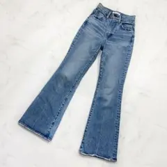 マウジー　MVS FLARE デニムパンツ　ハイウエスト　ダメージ加工　23 1