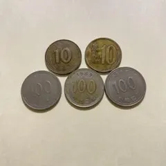 韓国 100ウォン 50ウォン 10ウォン 10枚セット - メルカリ