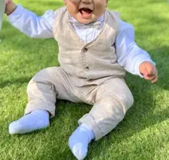 H&M フォーマルスーツセット ベージュ 90cm~