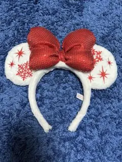 ディズニー　ミニーカチューシャ　クリスマス
