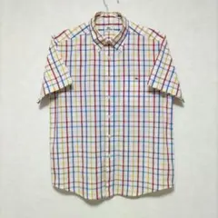 LACOSTE　コットン ボタンダウン ショートスリーブ シャツ　M　ホワイトのサムネイル