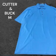 【一点物】CUTTER & BUCK ポロシャツ ブルー M 半袖 Cooqerのサムネイル