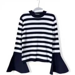 LOULOU WILLOUGHBY ルルウィルビー ボーダートランペットカフス