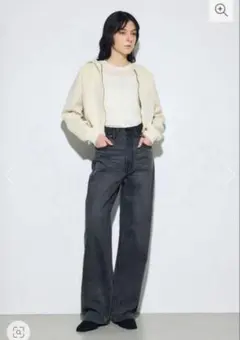 AZUL by MOUSSY ハイウエストワイドデニム S