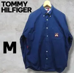TOMMY HILFIGER トミーヒルフィガー ネイビー 長袖 シャツ M