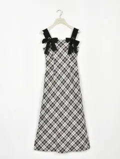 evelyn リボンチェックキャミワンピース