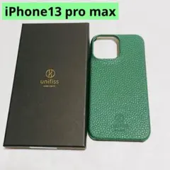 unifiss スマホケース iPhone 13 pro max グリーン