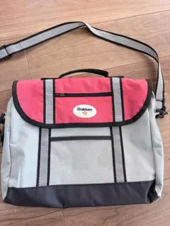 Gokken メッシュポケット付きバッグ 中型 グレー/ピンク