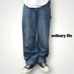 ordinary fits デニムペインターパンツ ライトオンス ペンキ 一点物のサムネイル
