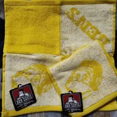 2枚セット 新品タグ付 BEN DAVIS タオルハンカチ イエロー 綿100%