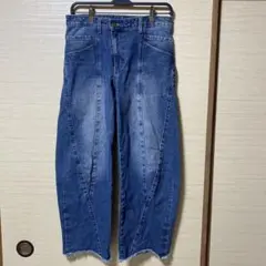 ViS デニムパンツ Sサイズ カットオフ 切り替えデザインのサムネイル