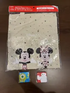 キリンオリジナルDisney100デザイントートバッグ　缶バッジ