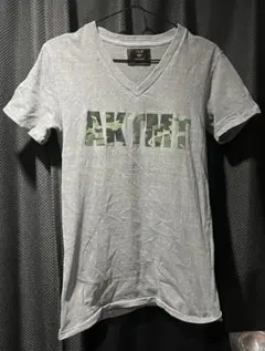 AKM x TMT 迷彩 Vネック Tシャツ　ユーズド加工のサムネイル