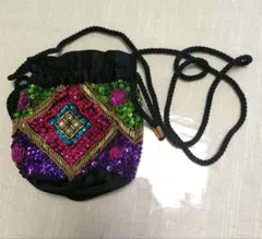 ビーズ スパンコール ポーチ ポシェット