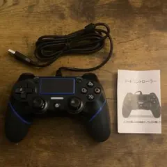 PS4用 コントローラー 有線 USB接続 遅延なし 二重振動 ブラック 新品