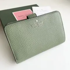 ケイトスペード 折り財布 レナ コンパクトウォレット レザー グリーン 新品保管