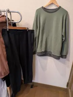 ウルトラストレッチスウェットセット グリーン XXL