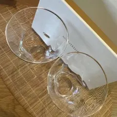 【新品未使用】クリアガラス ペアグラス 2個セット