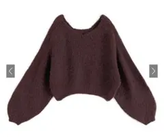 GRL 前後2Wayモヘヤタッチニットショート丈トップス mb1569