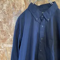 AE8538 UNIQLO ボタンダウン 長袖シャツ ブラック メンズ XL