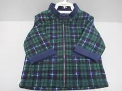 フリースジャケット 身長80cm 体重11Kg グリーンチェック 廃版
