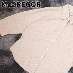 McGREGOR 長袖シャツ チェック 綿100% ベージュ M