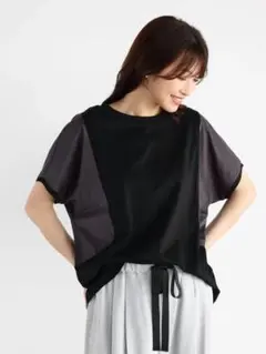 Vin ドルマンスリーブ配色Tシャツ ヤマダヤ MEDOCのサムネイル