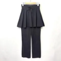 M187 Chacott ラップスカート付きレイヤードパンツ ダンス S グレー