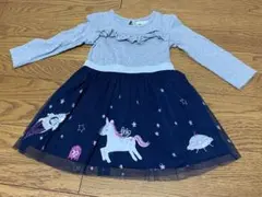 Debenhams（デベンハムズ）ユニコーン刺繍 ワンピース 100cm 七分袖