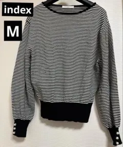 index ボーダーニット（薄手）長袖