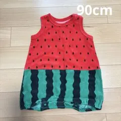 スイカロンパース 90cm アカチャンホンポ