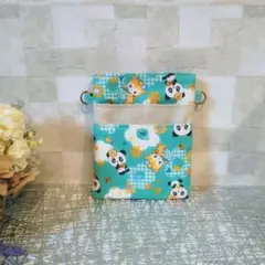 パンダ　ネコ柄　ナースポーチ　オーガナイザー　移動ポケット　レトロアニマル