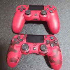 赤 2個 PS4 ワイヤレスコントローラー