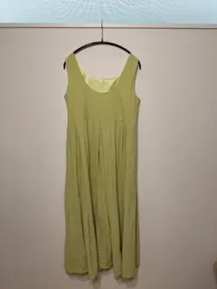 キャミロングワンピース ライトグリーン