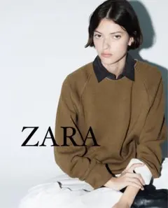 ZARA コントラストスエットシャツ