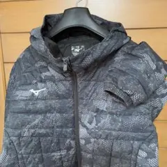 美品サイズXL/MIZUNO発熱ブレスサーモ/Wジップダウンパーカージャケット