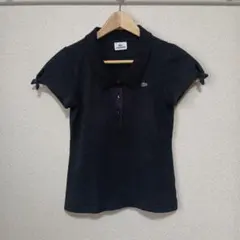【レディース】LACOSTE　ブラック ポロシャツ 　サイズ40