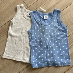 PETIT BATEAU タンクトップ 2枚セット 2歳用