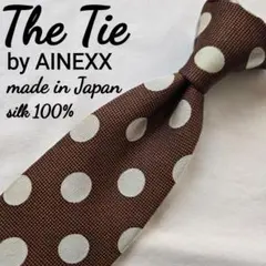 THE TIE　ブラウン　ドット柄　ネクタイ　シルク　日本製